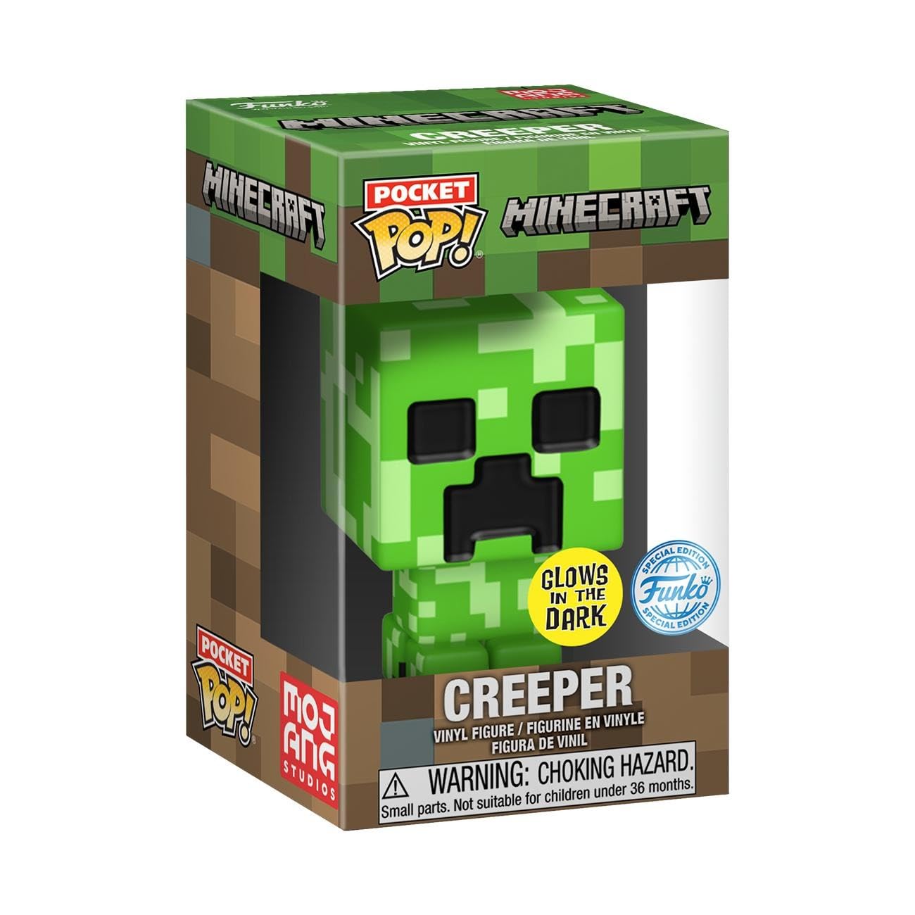 FUNKO POP minecraft マイクラ　CREEPERクリーパー Funko Pocket Pop! & Tee: Minecraft - Blue Creeper - Medium