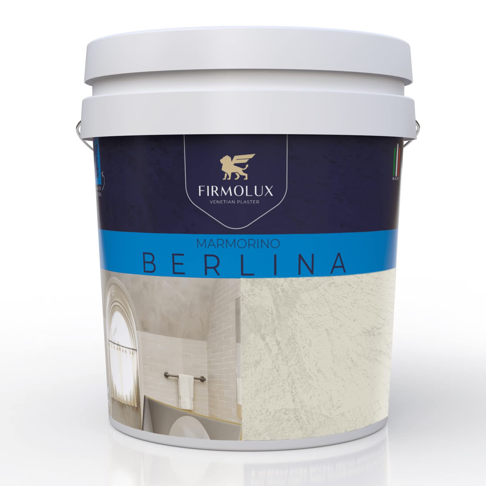 Marmorino Berlina Authentic Venetian Plaster | Smooth Plaster | Made in Italy from Lime & Marbles | Light Colors (7) | Color: BM1522 Inner Balance