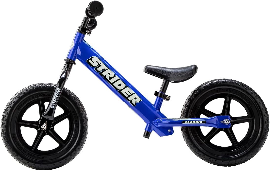 Strider - 12 Classic No-Pedal Balance Bike, Ages 18 Months to 3 Years, Blue : Toys & Games