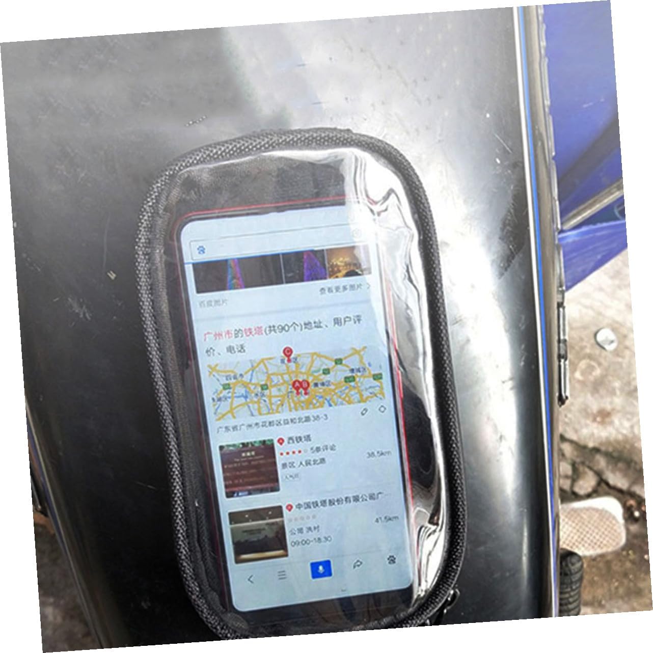Magnetic Motorcycle Fuel Tank Bag Waterproof Phone Holder Bag for Motorbike with Touchscreen Compatible with Motorcycles and Electric Bikes