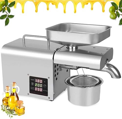 Máquina automática de prensa de aceite, extractor eléctrico de aceite esencial, máquina exprimidora de aceite de acero inoxidable, prensa de aceite