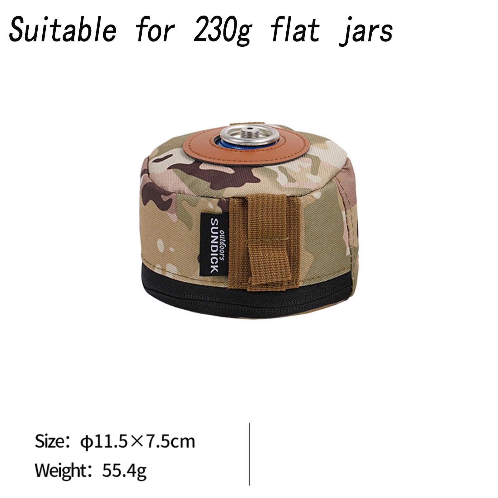 Housse de Protection Plate pour Bouteille de Gaz, Étui de protection pour réservoir de Gaz Portable pour Camping en Plein Air (camouflage, S)