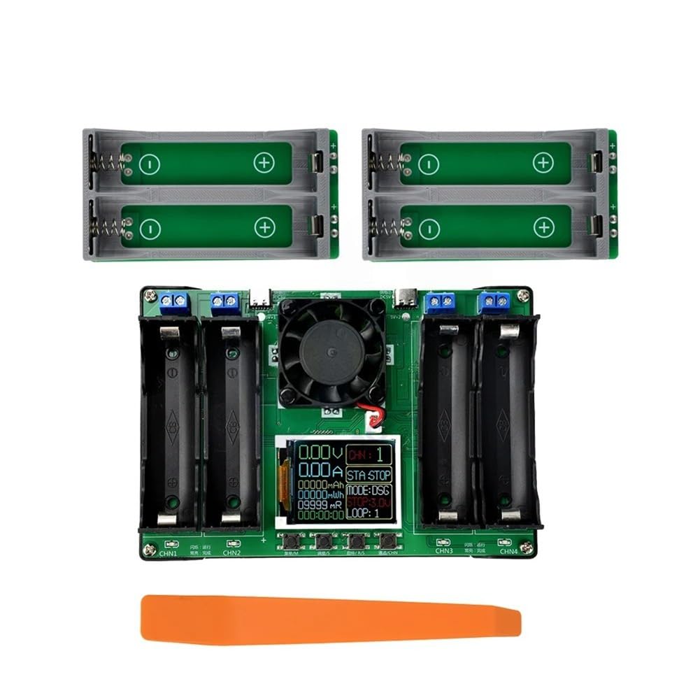 Muuookka Mah Lithium Digital For Battery Detection Module 4Ch For Battery Capacity Tester Lcd Display For 18650/21700