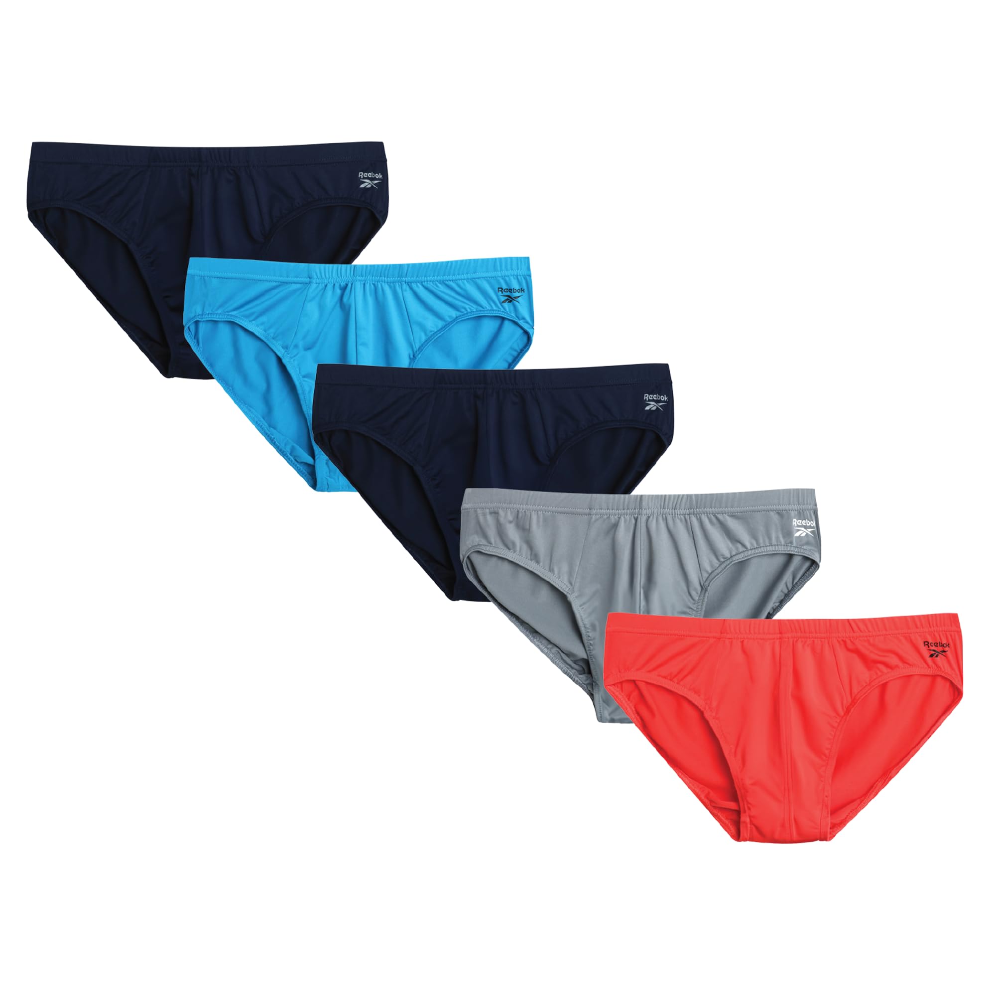 Mens Low Rise Briefs - 5 Pack Athletic Performance Mens Underwear Briefs with Contour Support Pouch for Gym Daily Wear