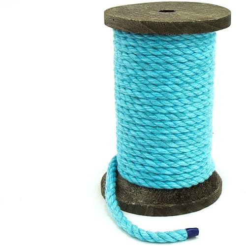 Miniatura 8 de Ravenox - Cuerda de algodón trenzado natural, fabricada en los Estados Unidos, cordón fuerte de triple hebra para deportes, decoración, juguetes