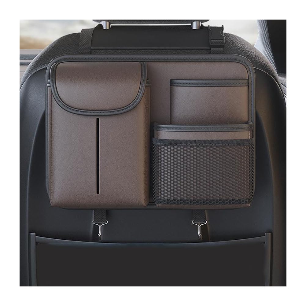 Organizer per Sedile Auto per Jeep Avenger/Cherokee, Organizzatore Sedili Posteriori Tasca Portaoggetti Seggiolino Multi Tasche Accessori,C/Brown