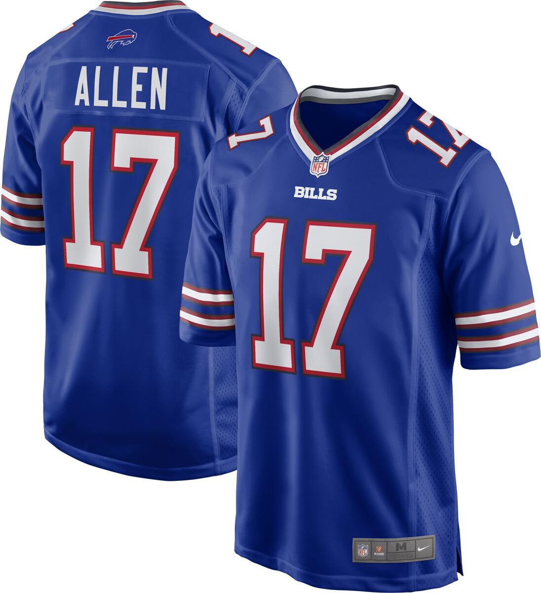Nike Men's Blue Josh Allen Buffalo Bills Nfl Home On-Field Game Day Jersey (Large),