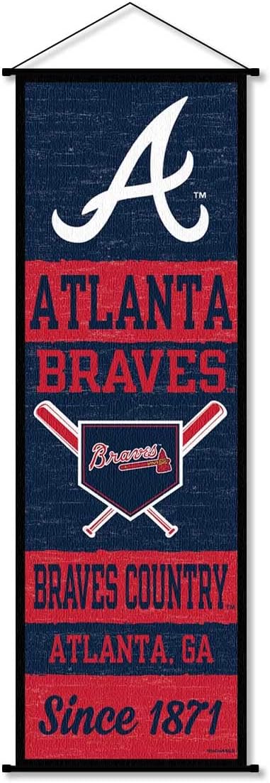 Atlanta Braves Banner and Scroll Sign