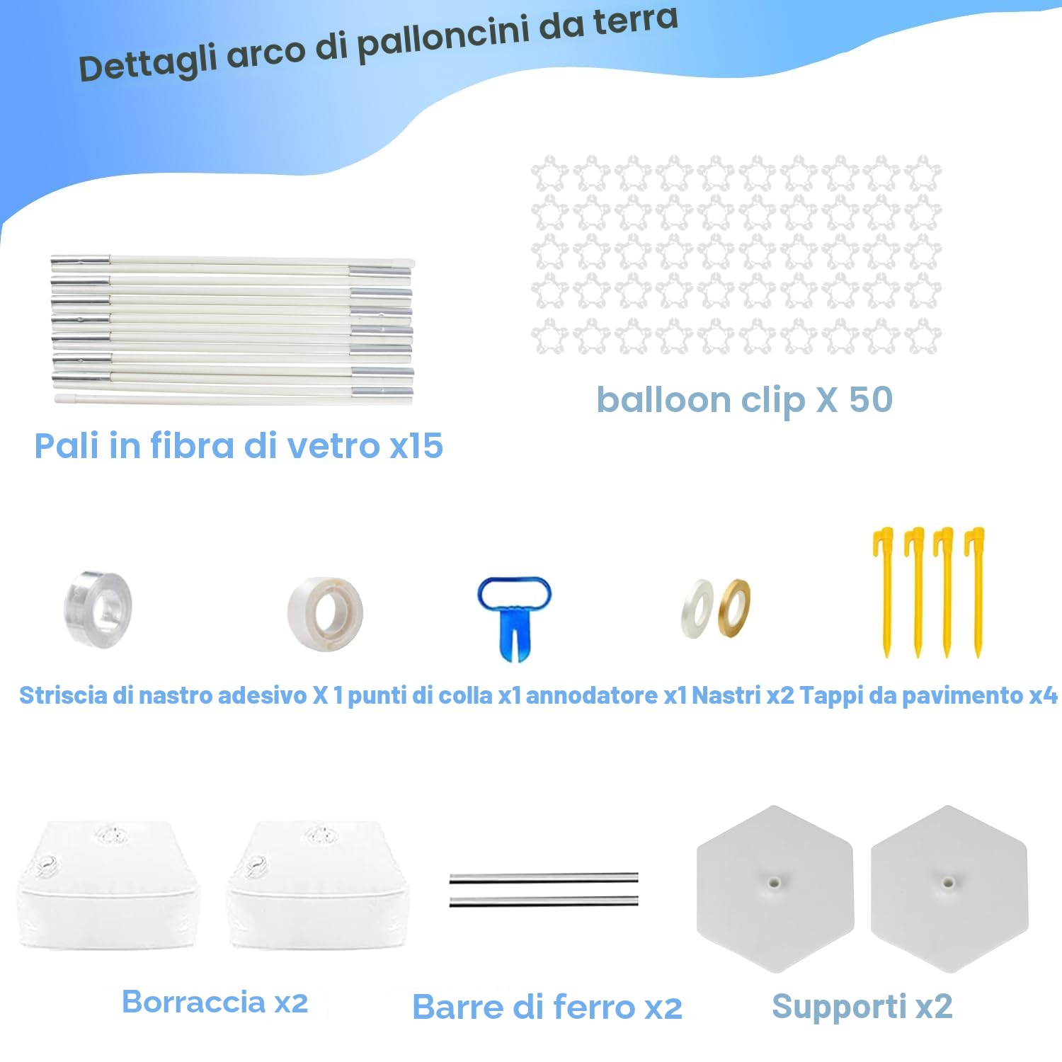 PILIN Kit arco di palloncini riutilizzabile Arco di palloncini bianco 2,3x3,2M regolabile per matrimoni, lauree, compleanni, decorazioni di Natale
