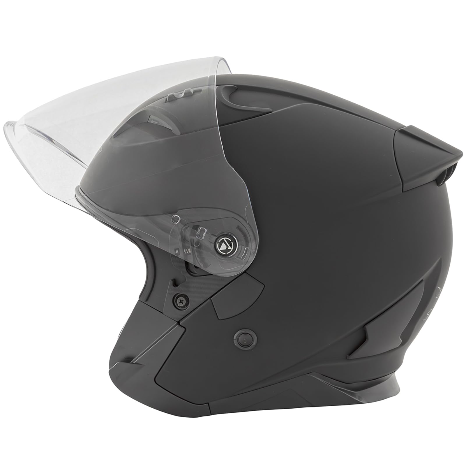 Casco Jet Moto Aperto Visiera Scooter Antigraffio Urbano ECE 22-06 Nero Opaco M