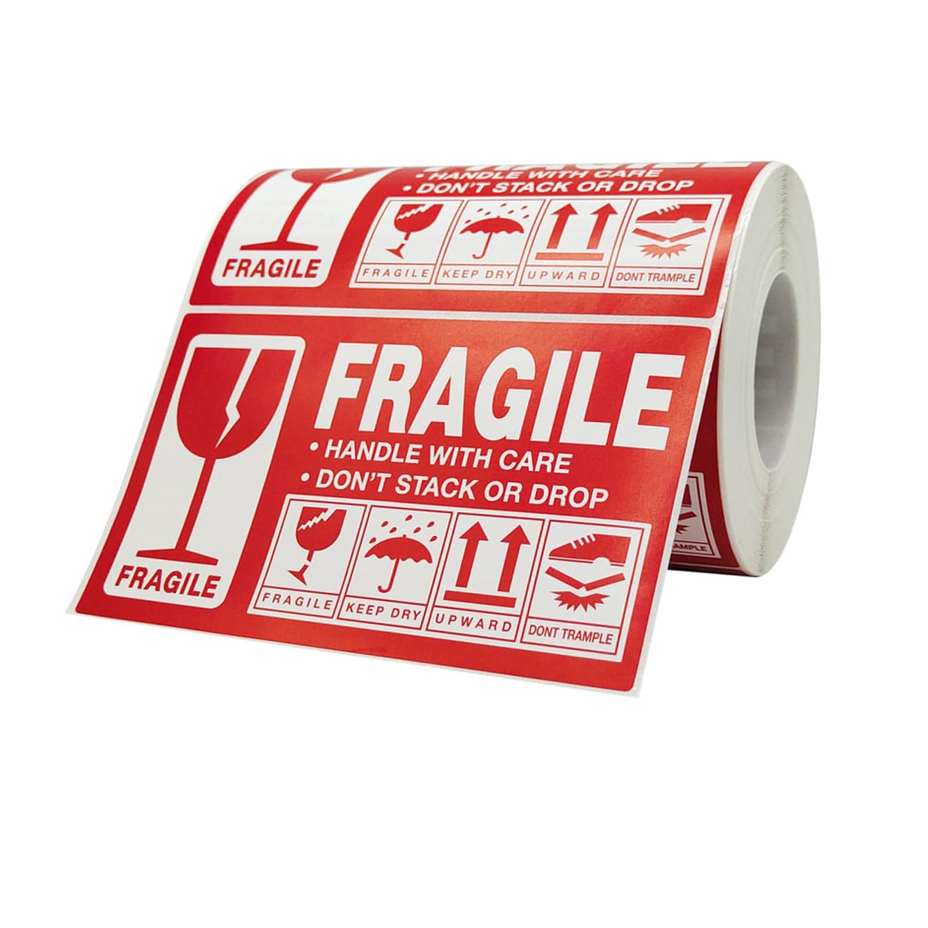 EXCEART Adesivo Fragile per Imballaggi Etichette Adesive di Avvertenza per Spedizioni Adesivi da Maneggiare con Cura per Scatole e Bottiglie