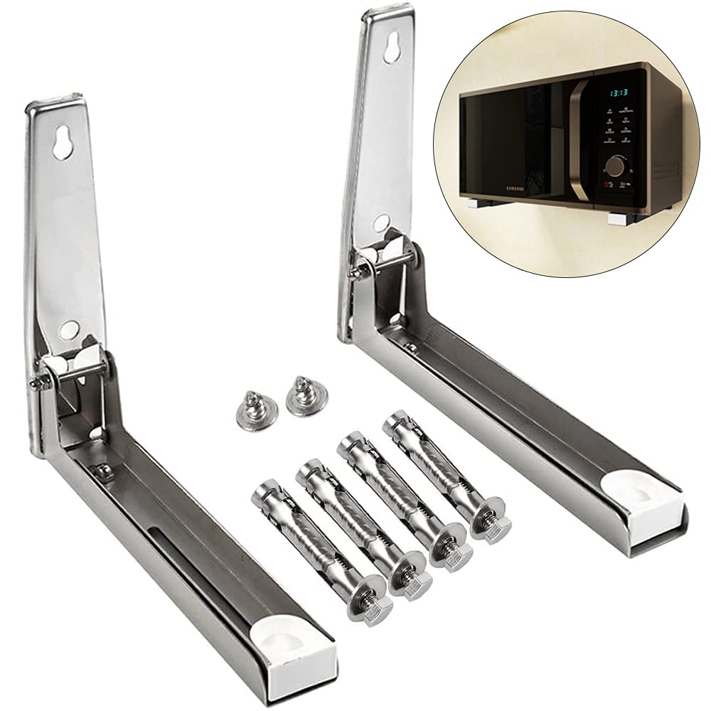2X Heavy-Duty Wall-Mounted Microwave Brackets – Foldable - View #11