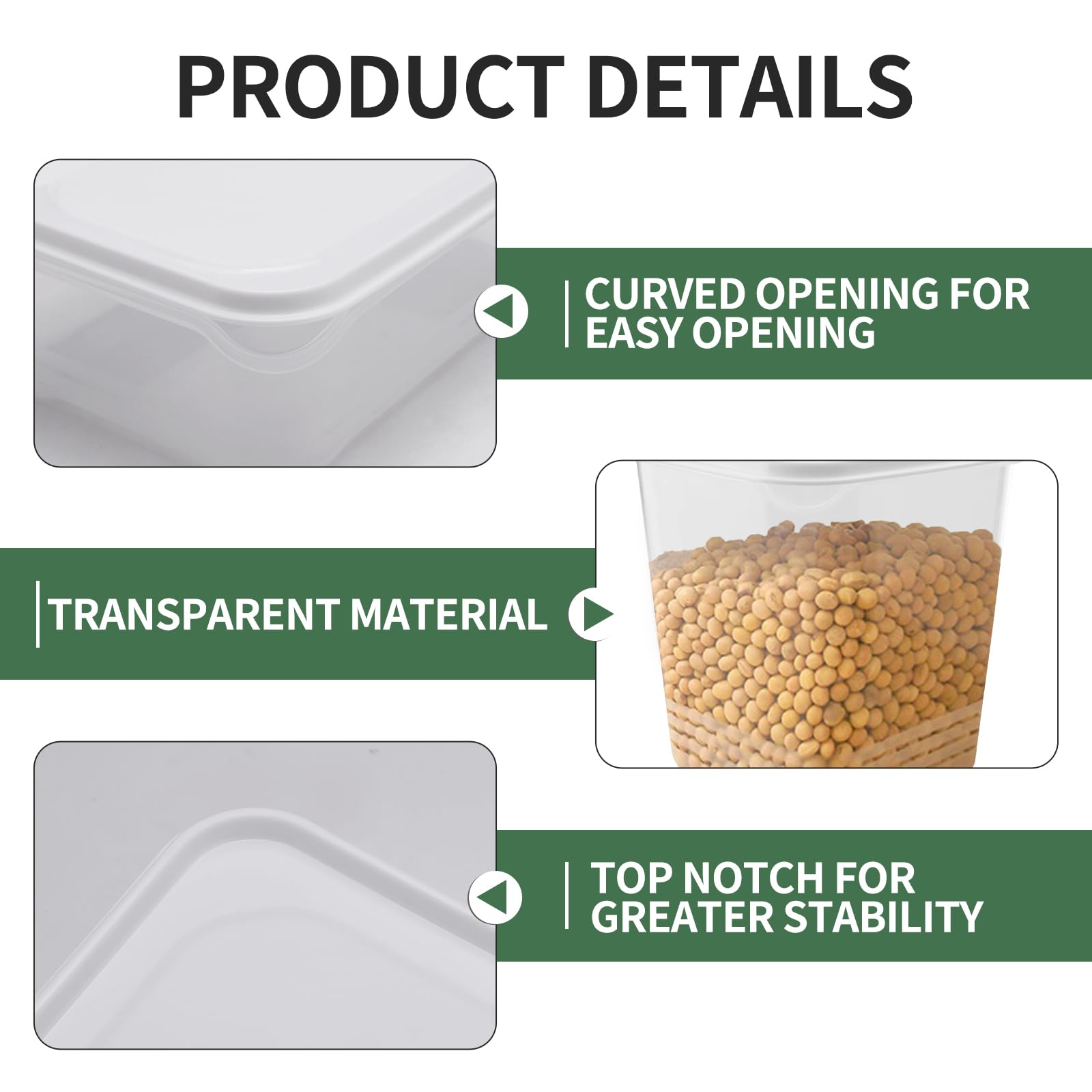12 contenitori per alimenti, impilabili, contenitori in plastica con coperchio, per alimenti, set di contenitori per alimenti, organizer da cucina e stoccaggio