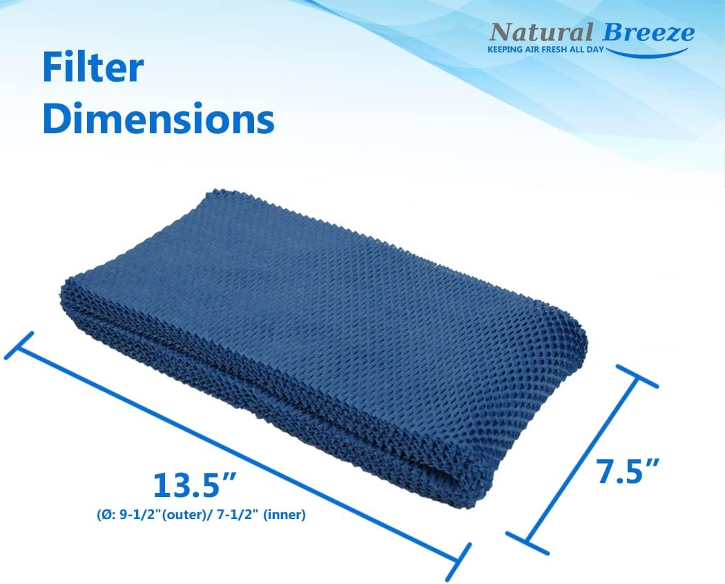 Natural-Breeze Washable & Reusable Humidifier Filter – Compatible with Honeywell HC-14, E Filter, BestAir H75, Holmes HWF75, HF222, HWF75PDQ-U – Replacement Wick for Humidifiers