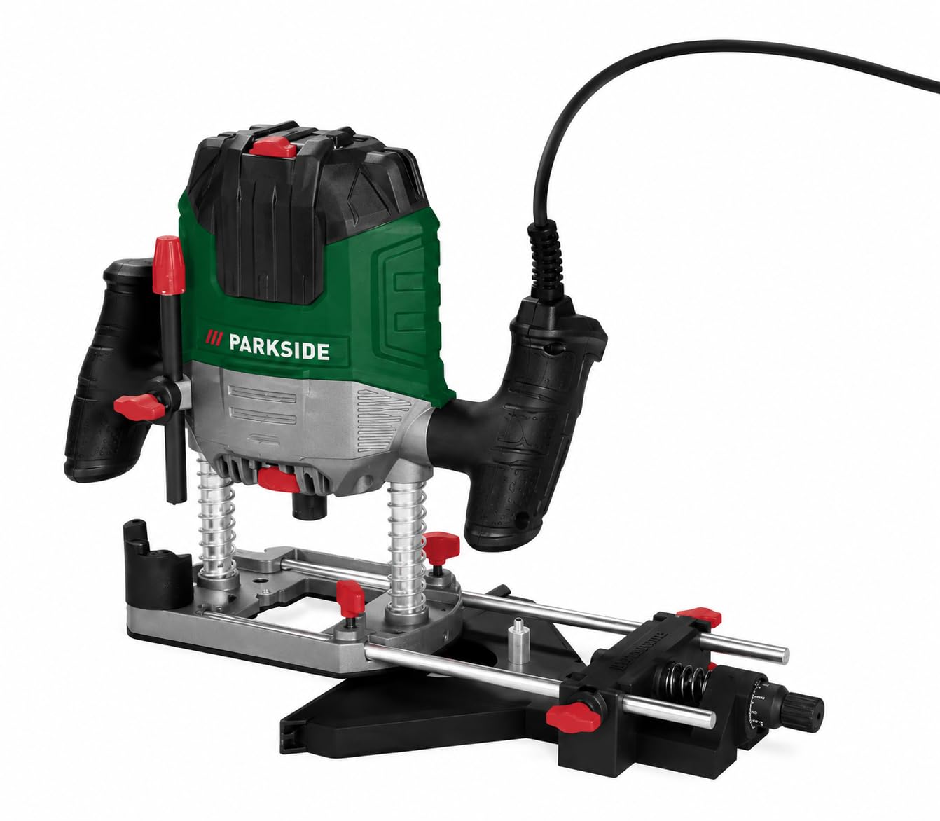 PARKSIDE® Zestaw frezarki górnowrzecionowej POF 1200 D3, z 6 bitami frezującymi, 1200 W, frezarka elektryczna (230 V), strug