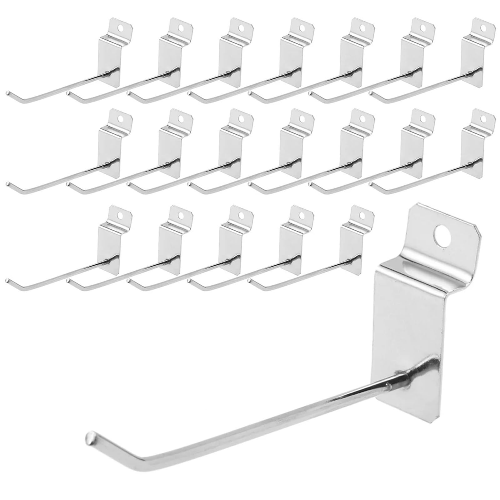 ganchos para puertas ganchos para colgar, 30 Uds ganchos de pared herramienta tablero de garaje rejilla tienda Panel de exhibición placa de ranura