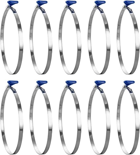 POWERTEC 70250-P2 Abrazadera de manguera de llave de 6 pulgadas, llave de tornillo de pulgar, abrazaderas de manguera de acero inoxidable ajustables