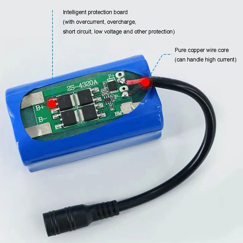 Bateau de pêche télécommandé RC, Batterie de 7,4 V, 12 000 mAh, 4 000 mAh, 6 000 mAh, Remplacement de Batterie au Lithium pour Bateau de pêche, Accessoires