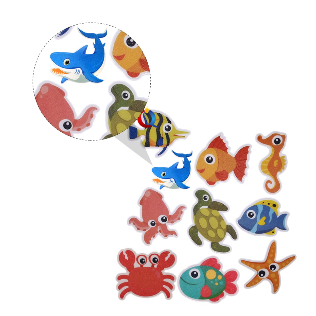 TOPBATHY 3 Series Pegatinas Antideslizantes para Bañera De Diseño Infantil De Adhesivos De Animales Fáciles De Usar Y Retirar Sin Decoración para Baños Y Piezas X 3