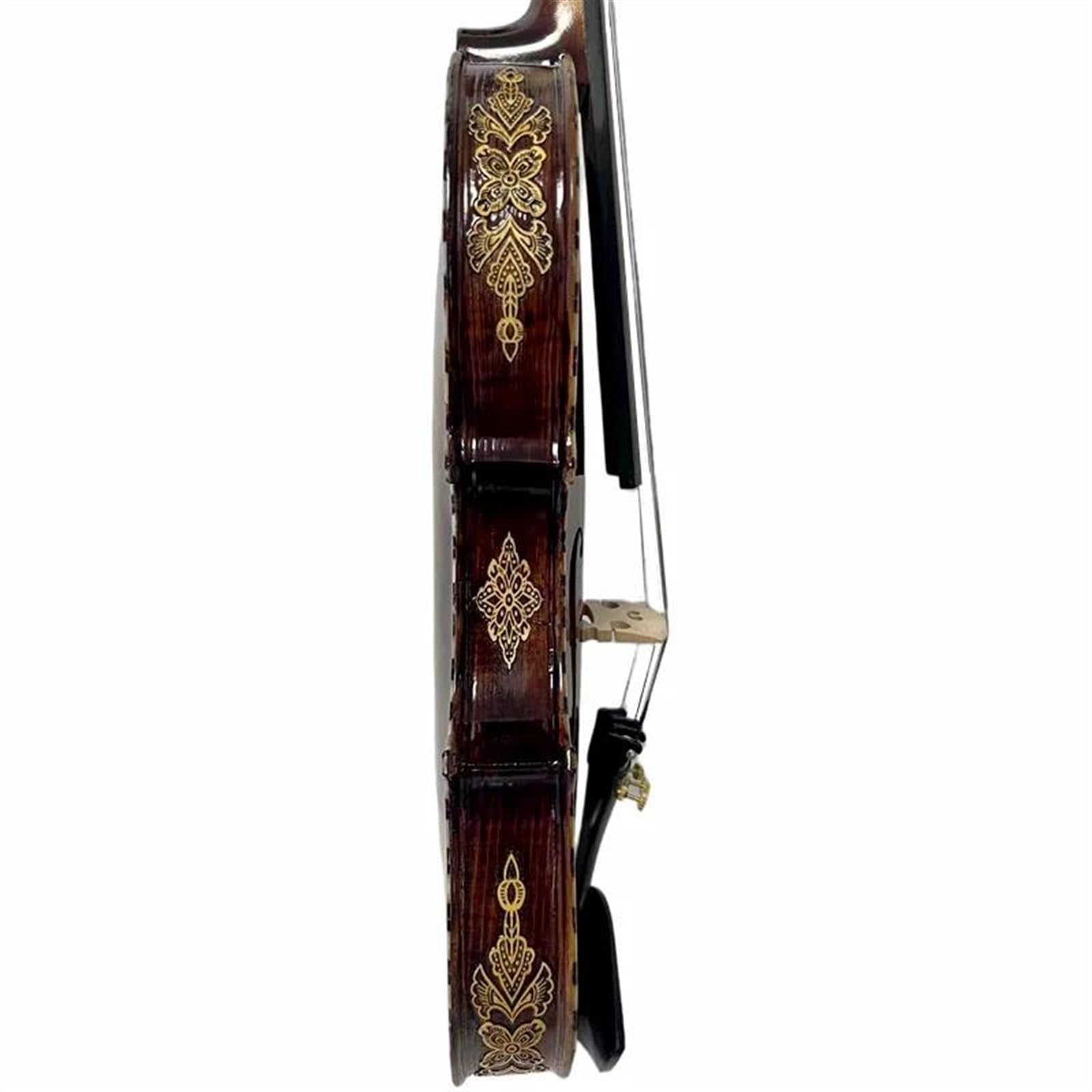 Violino Set Master in legno d'acero 4/4 nervature per violino e intarsio sul manico, bel suono della conchiglia, chiaro e melodioso
