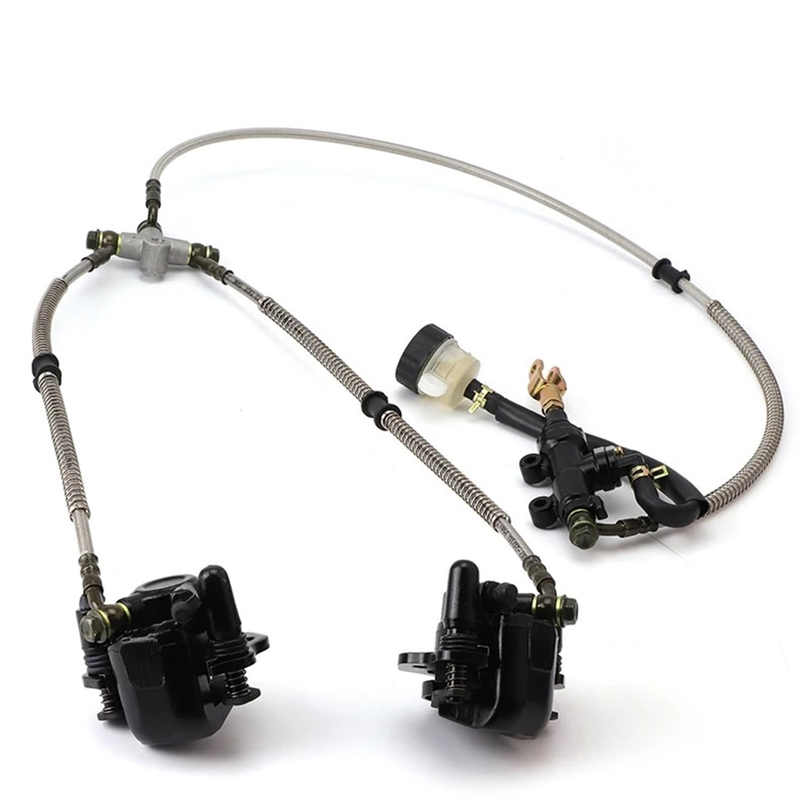 APSHDNCU Forward Brake Pump Fit for 150 250cc Motorcycle Gokart ATV Moto Brake Caliper(Carbon Fiber Look)