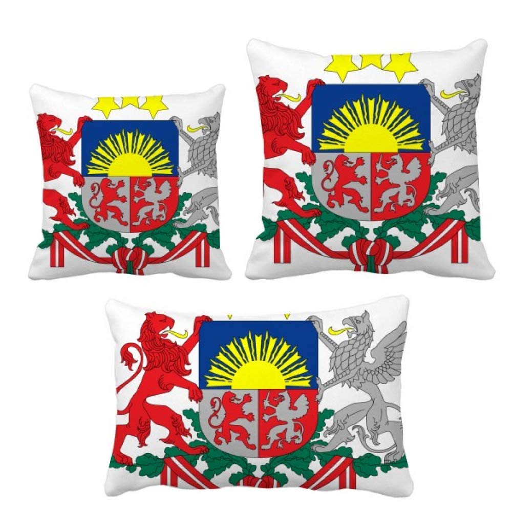 Coussin emblème Lettonie DIYthinker parure décorative pour canapé et salon