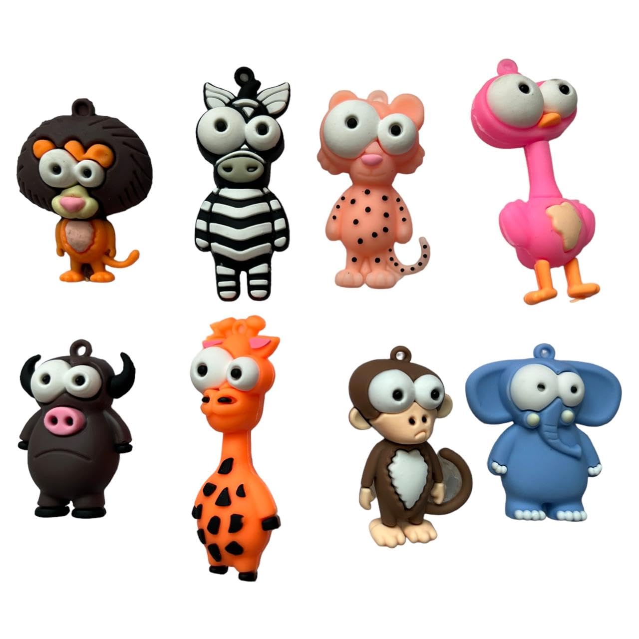 8pcs Assorted Zoo Animal Toys For Kids