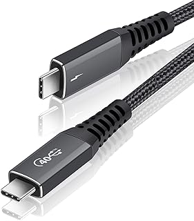 Thunderbolt 4 Cable 3.3ft - 8K Display, 40Gbps Data Transfer, 240W Fast Charging - Thunderbolt Certified USB C to USB C Cable Compatible with MacBook, iPad Pro, Hub, Docking, and More