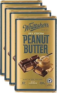 Peanut Butter Chocolate Block 250g (Pack of 4) （Made in New Zealand）