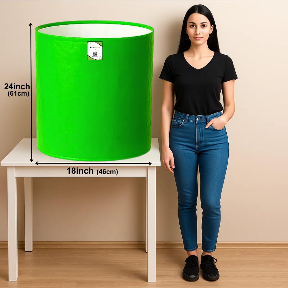 ORGANIC BAZAR 18x24 Big Size Grow Bags for Terrace Gardening, Premium HDPE 260 GSM Green Large Plant Bag for Fruit Tree(Pack of 5)