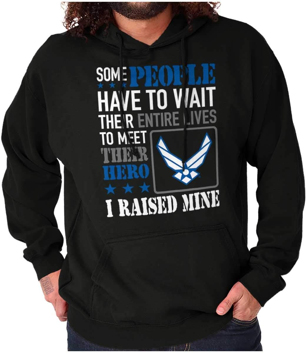 Brisco Brands US Air Force Proud Parent Mom Dad Hoodie Sweatshirt Women Men