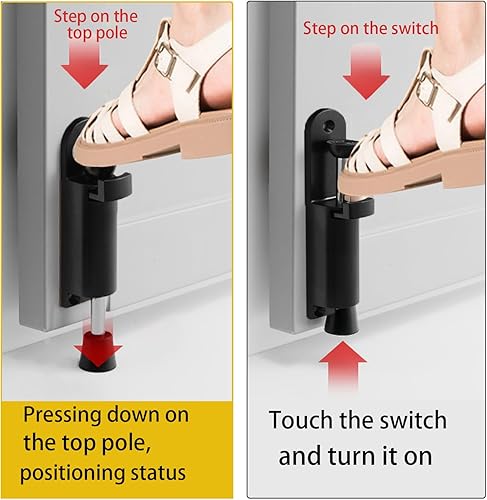Miniatura 6 de 2 piezas de topes de puerta con resorte resistentes con tornillos