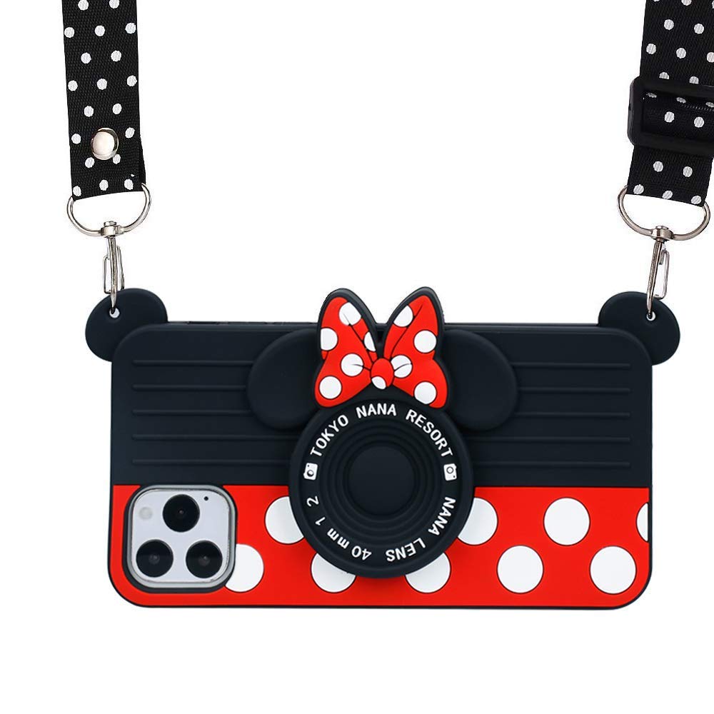 iPhone 11 Case Cute iPhone 11 Case, iPhone 11 Cute Case, 3D Cartoon Minnie Mouse Camera Design iPhone 11 Cute Cases Teens Girls Women Soft Silicone Cover Cute Phone Cases iPhone 11-6.1" (11-6.1")