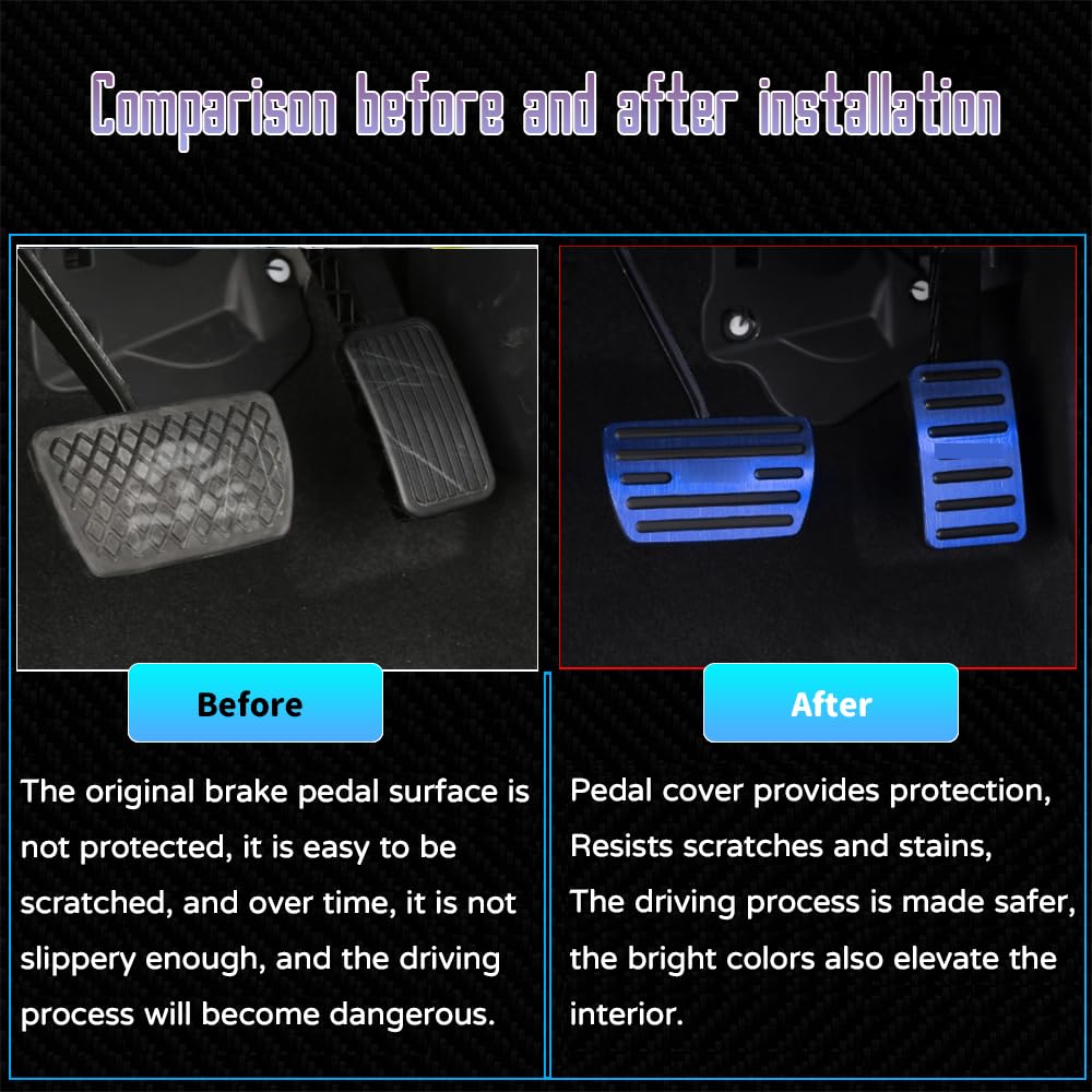 Bmolpt Custom Interior Accessories for Honda CR-V CRV 2023 Aluminum Alloy Anti-Slip Performance Foot Brake Pedal Cover,No Drilling Aluminum Gas Brake Pedal(Red)