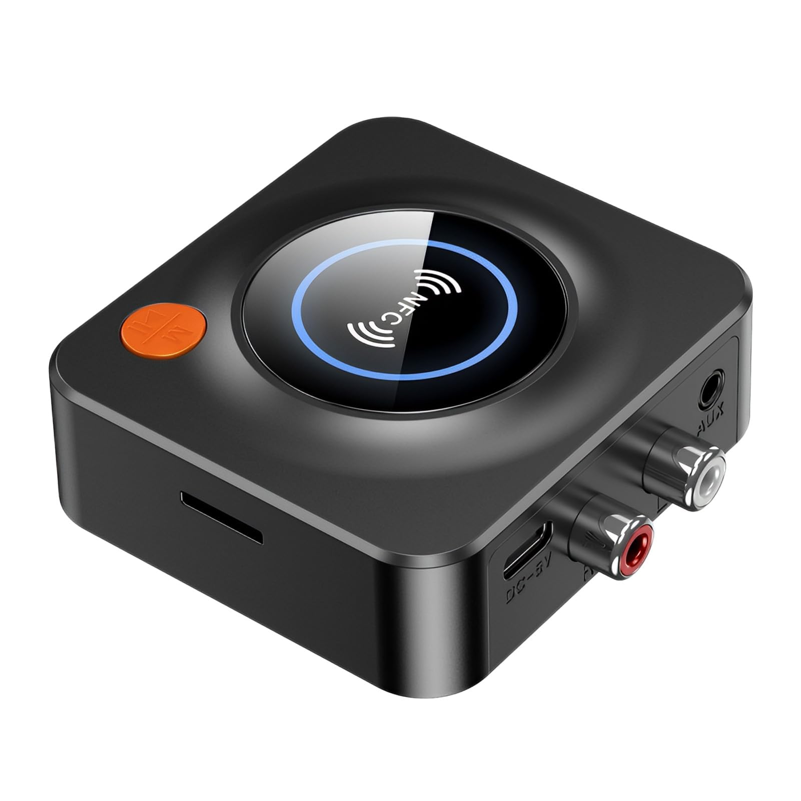 Receptor Bluetooth 5.4 Hi-Fi con Salida Jack 3.5 mm y RCA | Adaptador Bluetooth Audio con Modo de Graves, Conexión Dual y Largo Alcance, para Equipo de Música/Amplificador/Altavoz