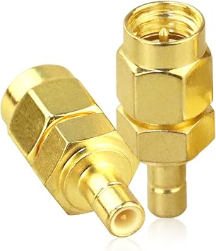 TUOLNK SMA to SMB Connector SMB Male to SMA Male Coaxial Adapter for Extension Cable Radio Antenna 2pcs