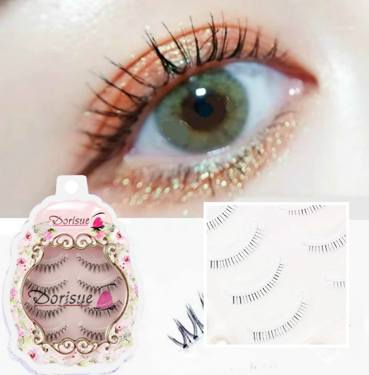 Dorisue Eyelashes Combo asian eyelashes Up and lower natural eyelashes pack