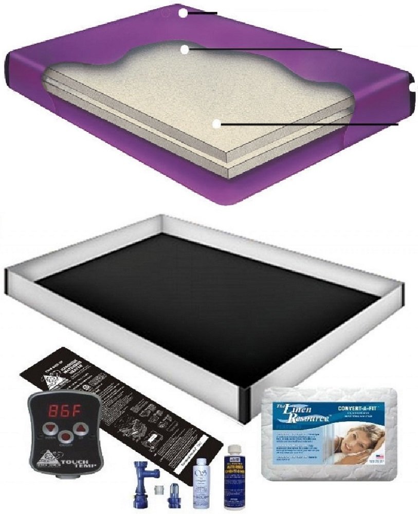 Boyd's 70% WAVELESS WATERBED Mattress/Liner/Digital Heater/PAD/Fill Drain/Conditioner KIT (Super Single 48x84 Tranq2P4)