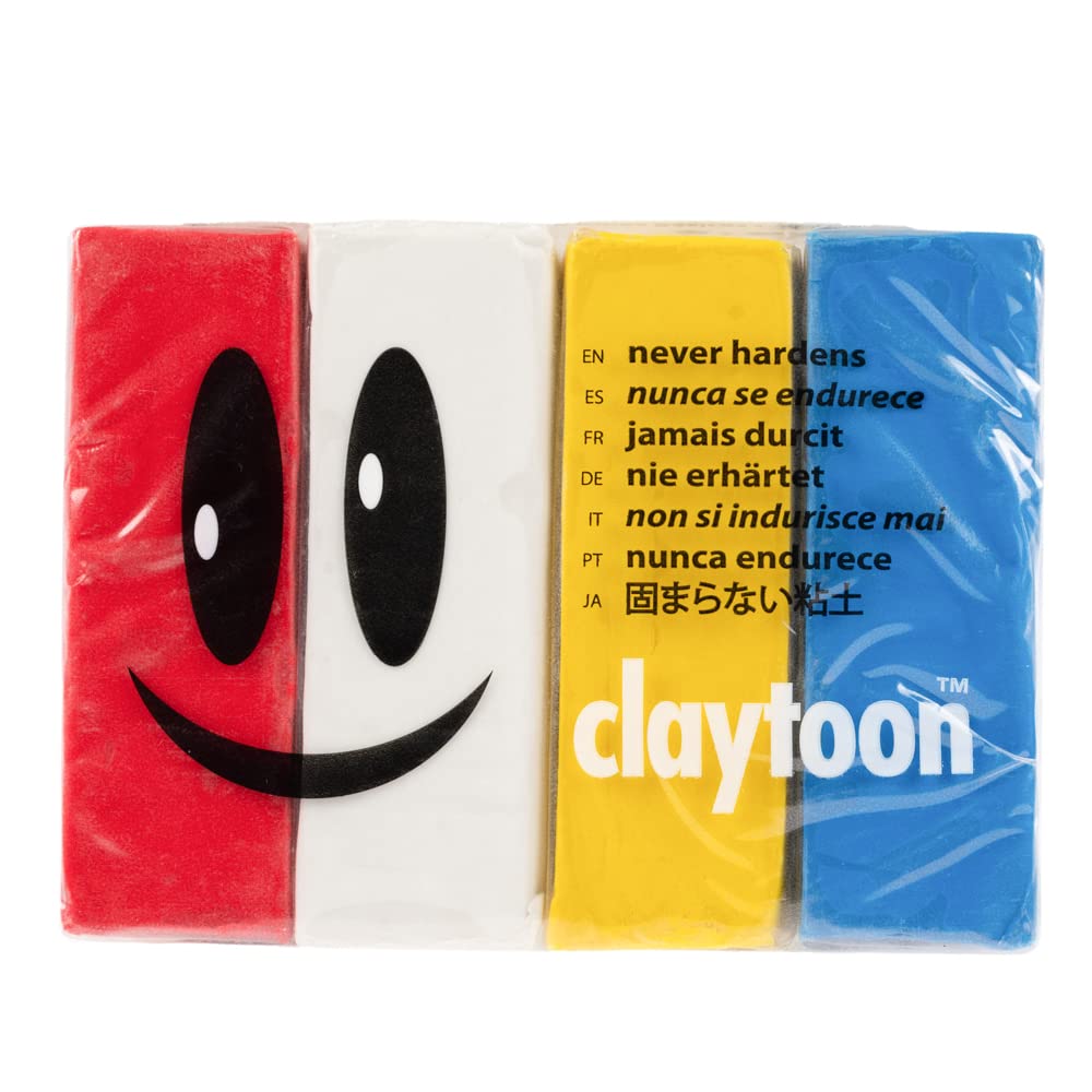 Van Aken Claytoon Modeling Clay – 1 lb (Four 4-oz Bars) – Use for Claymation, Models, and Stop Motion (Circus)