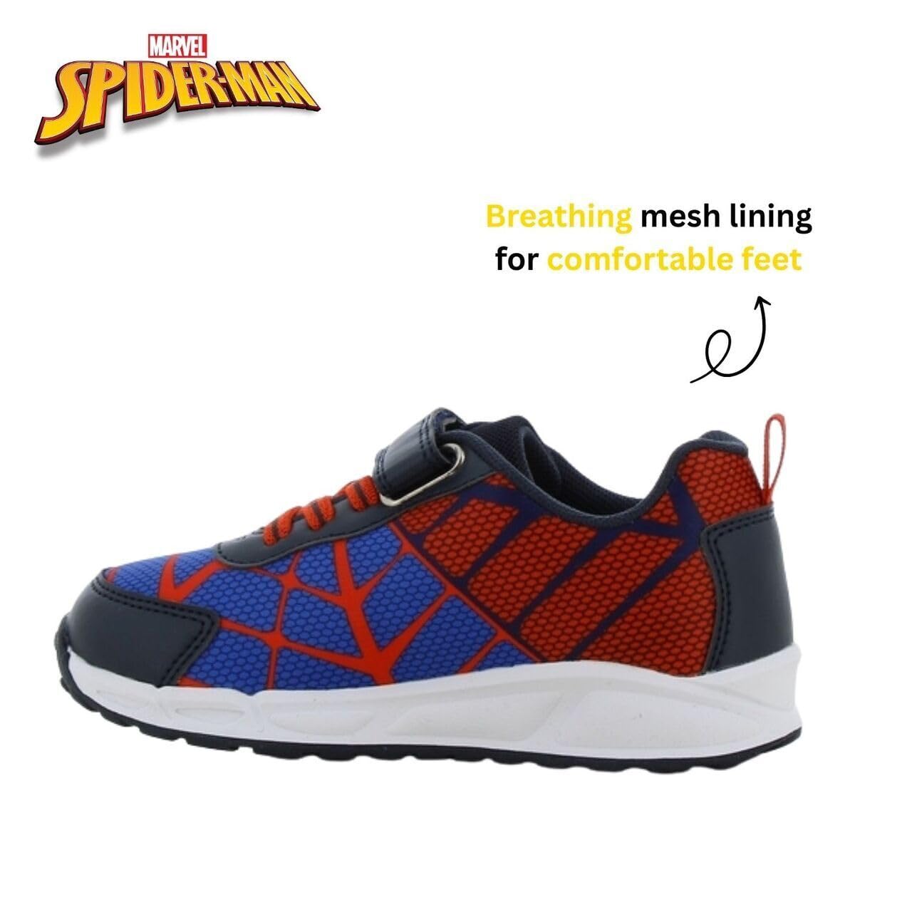 Leomil Spiderman Sneakers Bambino Scarpe con Luci Bambino, Perfette per la Scuola e Il Tempo Libero