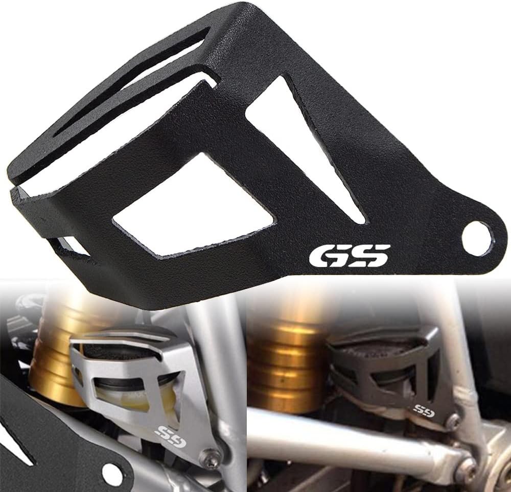 WWB For BMW R 1200 1250 GS ADV GS LC Motorcycle Rear Brake Pump Fluid Tank Oil Cup Reservoir Guard Cover Protector R1200GS R1250GS, black