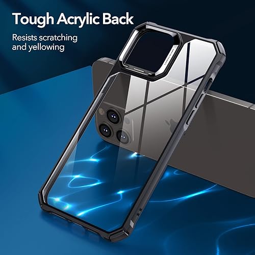 Miniatura 4 de ESR - Funda para iPhone 13 Pro Max, protección de grado militar, a prueba de golpes, resistente al amarillamiento, acrílico, negro transparente