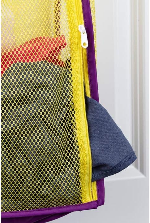 Store & Score Over The Door Hanging Kids Fun LED Cheerleader Light-Up Collapsible Mesh Laundry Hamper, Toy Chest, Heavy Duty Metal Hooks Included. Patent Pending. image 4