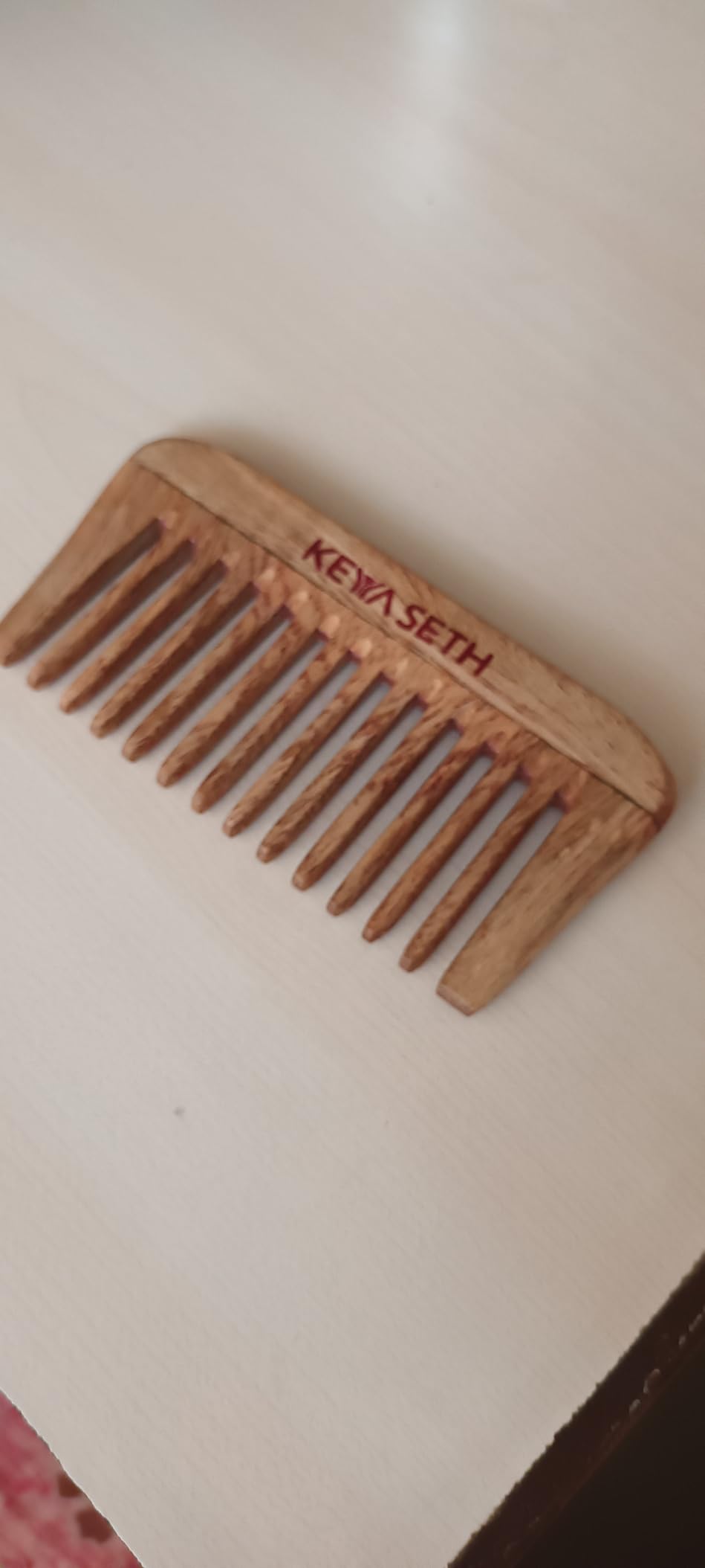 Buy Keya Seth Aromatherapy, Neem Wooden Comb Wide Tooth for Hair Growth ...