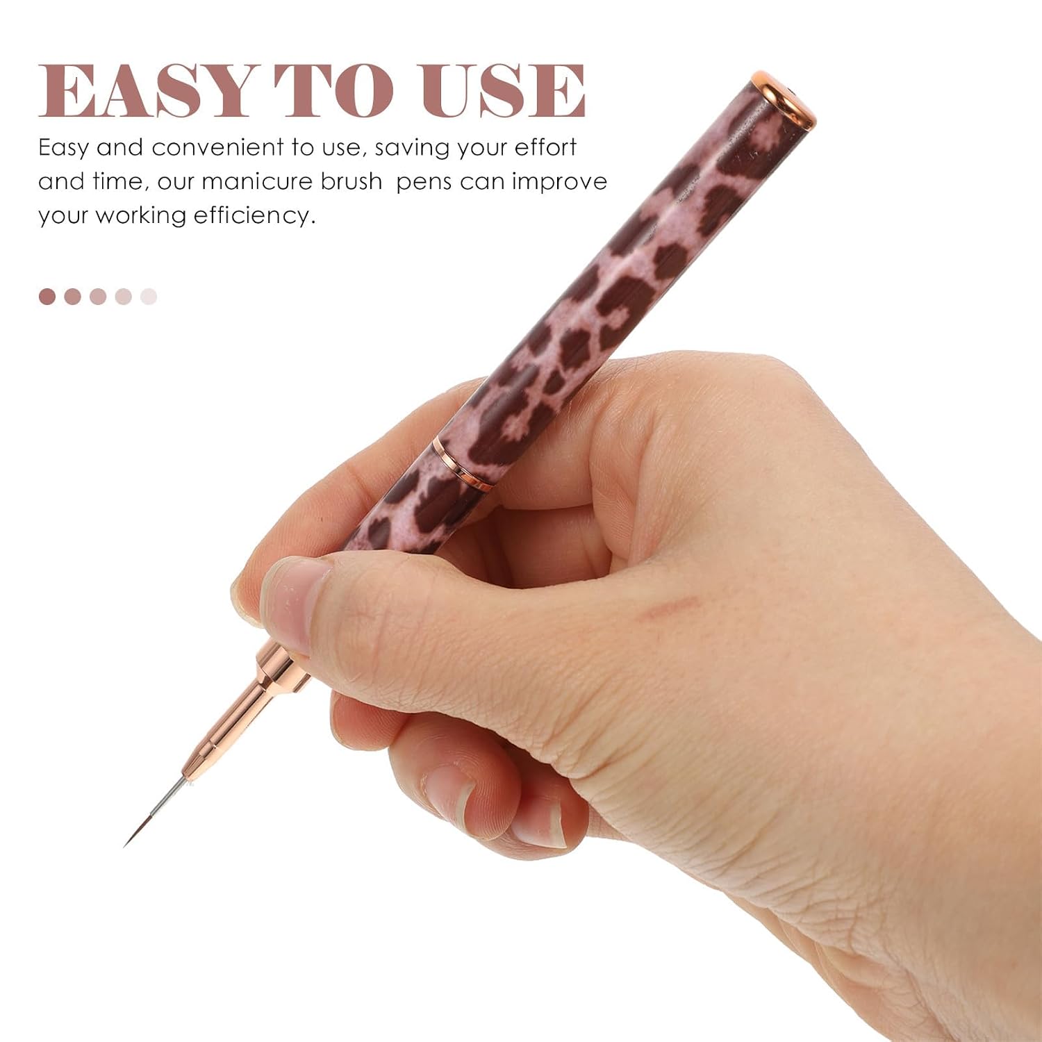HEALLILY 4pcs Nail Art Drawing Brush Set for Manicure Fine Liner Brushes with Hairbrush Material Not Easy to Break or Deform Specially Designed to Draw Nails image 4