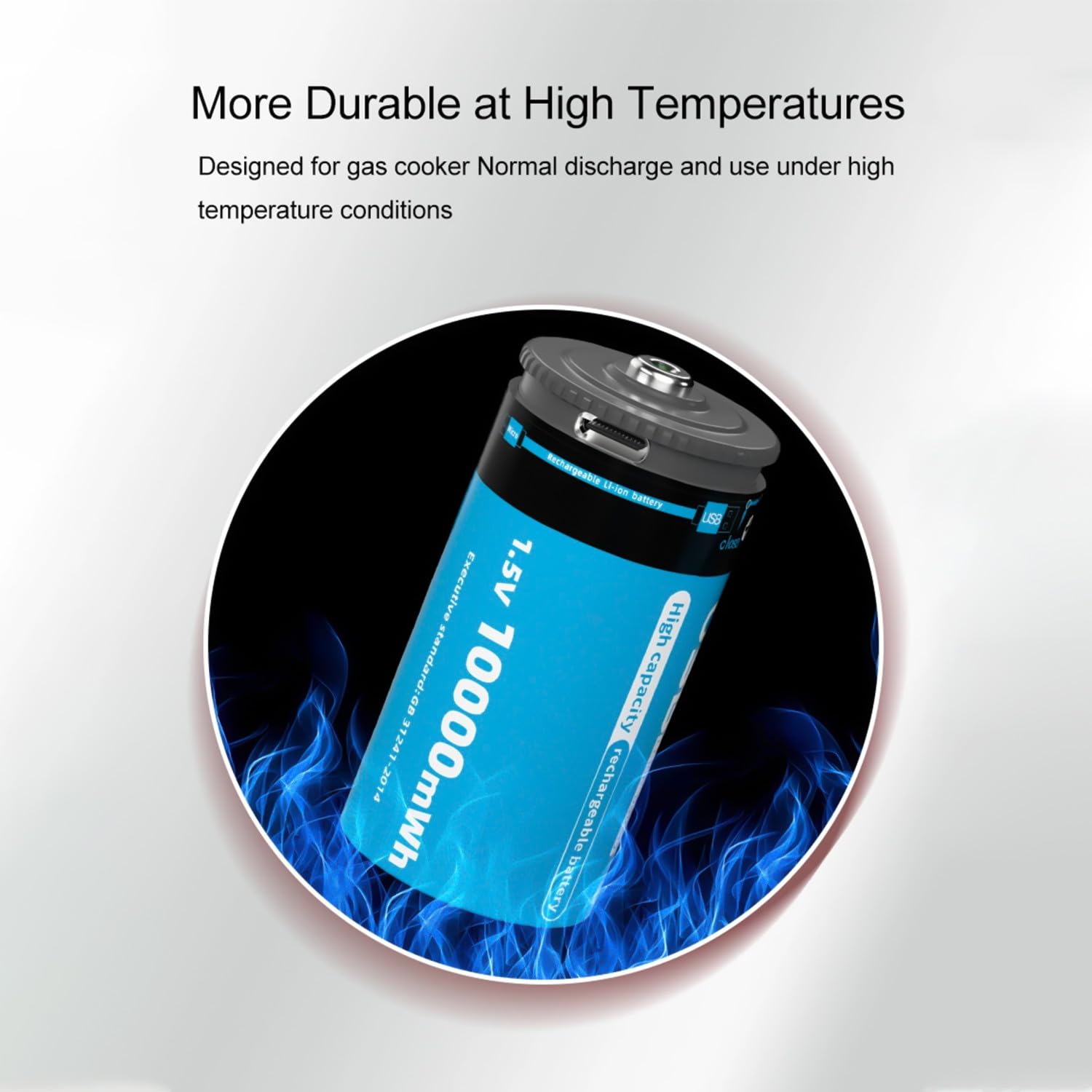 Batterie Ricaricabili Al Litio D Confezione da 6 Batteria D Ad Alte Prestazioni 10000mWh 1,5V per Torce Elettriche, Radio, Orologi, Stereo, Ecc.