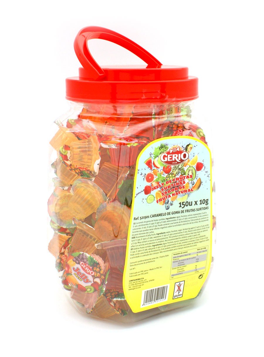 Gerio Tarrinas Jelly Frutas sin azúcar 150 Unidades