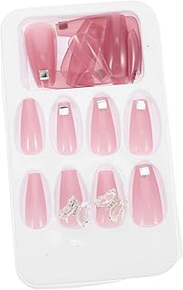 HONMEET 1 Conjunto De Remendo De Unhas Com Cobertura Completa Pontas De Unhas Com Cobertura Completa Pontas De Extensão De Unhas Decoração De Arte De Unhas Decoração De Caixão Dicas