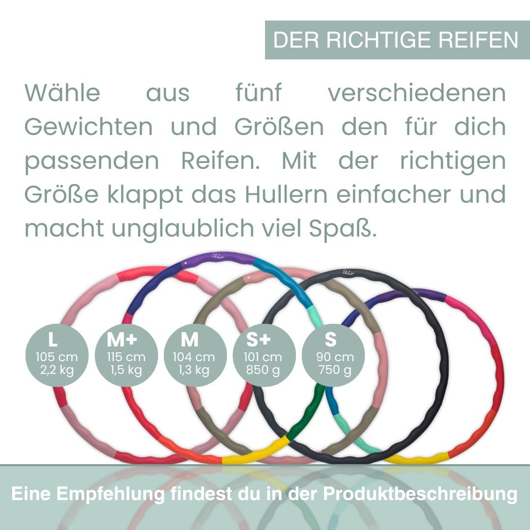 L - DAS ORIGINAL - Hula Hoop Reifen, Gymnastikreifen zum Abnehmen, Fitness für Fortgeschrittene [2,2 kg]