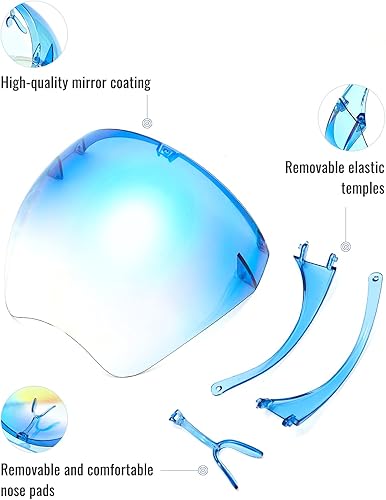 Miniatura 4 de Cyxus Visera solar con protección UV y protección contra los rayos UV para mujeres y hombres deportes de cara completa gafas de sol con espejo gafas